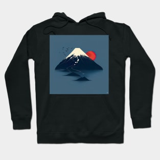 Mount Fuji Japan Illustration Hoodie